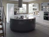 Gallo Gloss White and Anthracite Fitted Kitchen Design