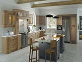 Dante Light Oak and Hand Painted Fitted Kitchen Design