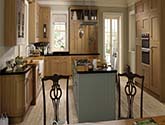 Iona Painted Sage Green and Oak Fitted Kitchen Design