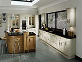 Iona Oak and Painted White Cotton Fitted Kitchen Design