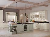 Wakefield Ivory and Painted Sage Green Fitted Kitchen Design
